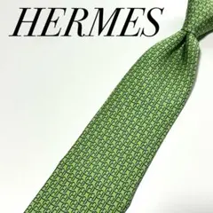 3880 エルメス ネクタイ 総柄 H柄 ファソネ ロゴグラム