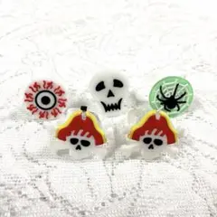 ハロウィン 光る指輪5個セット 仮装 おもちゃ 子供