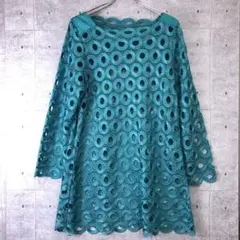Otto 古着 サークル刺繍レース プルオーバー五分袖 チュニックトップス