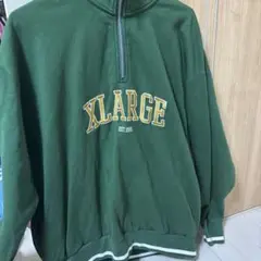 XLARGE グリーン ジップアップパーカー
