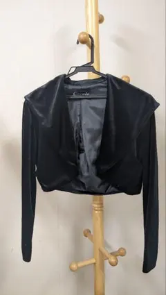 ①黒長袖ボレロ ②黒レースボレロ ③スパンコールカバン 3点セット