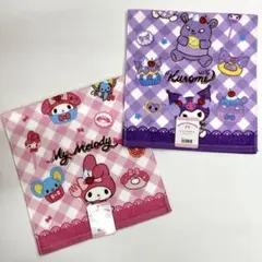 新品未使用 マイメロディ&クロミ フェイスタオルセット チェック柄 スイーツ