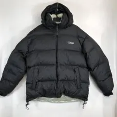 90s 00s ベアー リバーシブルダウンジャケット Lサイズ ブラック