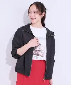 【専用】新品ドレスキップ 程よいシアー感　軽やかフードブルゾン LLサイズ
