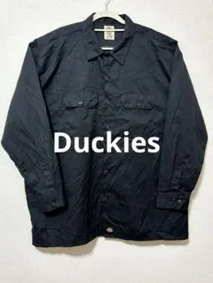 Dickies Flex ブラック ワークシャツ ニカラグア製 2XL