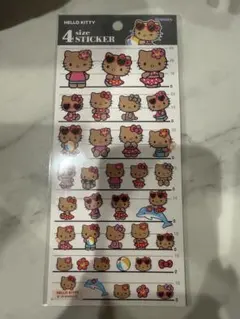 4サイズステッカー　日焼けキティ