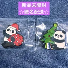 パンダ 冬 Winter Pandaピンバッジ 2種セット