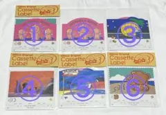 レトロ　カセットテープ用ラベル　まとめ売り6組セット