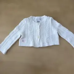 【美品】Ralph Lauren ホワイト カーディガン　85㎝　18M