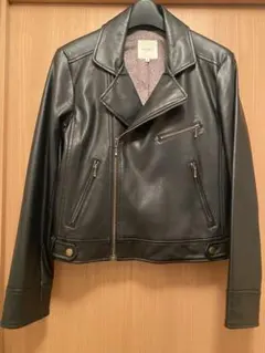 【美品】BEAMS HEART / フェイクレザー ライダース