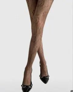 U*i様 ROMWE Fairycore ブラウン タイツ　レース靴下セット