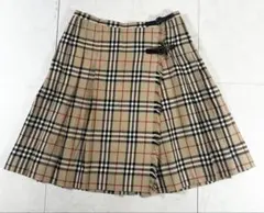 BURBERRY LONDON カシミヤ混 ノバチェック ラップスカート 40 | Mercari