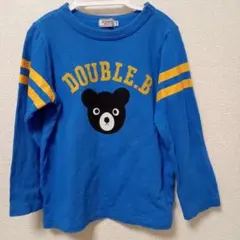 ダブルビー　長袖Tシャツ110　青　Bくん