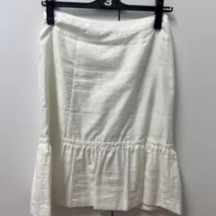 タグ付き！BURBERRY フレアスカート 61-87 ホワイト