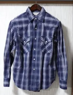 【美品】Levi's RED TAB チェック柄 ウエスタンシャツ ブルー系のサムネイル