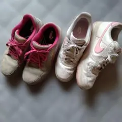 NIKE AIR FORCE 1 ピンク ホワイト スニーカーとPUMA安全靴