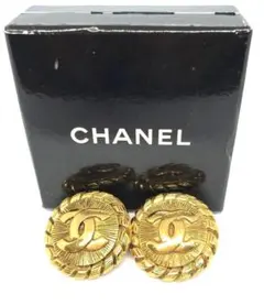 CHANEL シャネル ココマーク ゴールド イヤリング クリップ式 ケース付