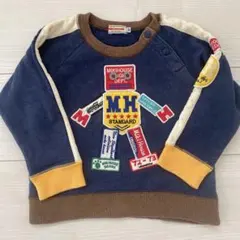 Miki House パッチ付きトレーナー 90