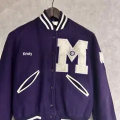 バ*ム様 HOWE スタジャン パープル Mワッペン USA製 42