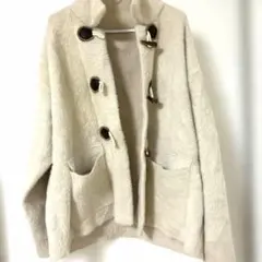 美品　ダッフルコート アイボリー　コート　白系　ギャル