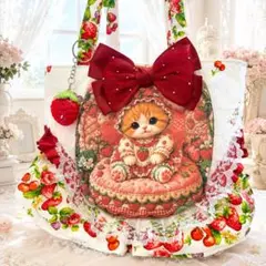 キラキラケーキねこちゃん ころりんトートバッグ - メルカリ