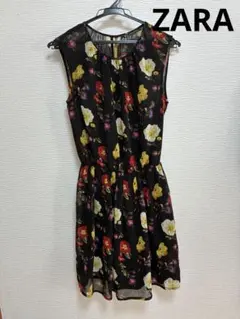 ZARA 花柄ノースリーブワンピース