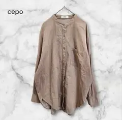 セポ バンドカラー コーデュロイシャツ バックボタン オーバーサイズ M