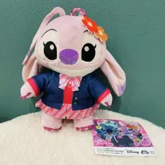 ディズニー スティッチ ぎゃるKAWAふぉと カラビナ付きぬいぐるみ エンジェルのサムネイル