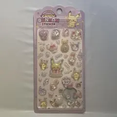 「韓国限定」正規品 ポケモン キャンディーボンボン ポケピース 立体シール 紫