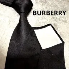 BURBERRY バーバリー ネクタイ ブラック ホースロゴ ペイズリー シルク