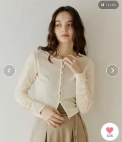 OLUN sheer cardigan/シアーカーディガン - メルカリ