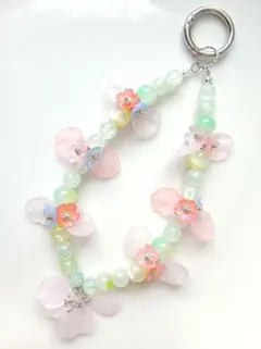 【No.279】ビーズストラップ　ハンドメイド　スマホ　携帯　アクセサリー
