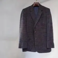 高島屋 ウール・シルク テーラードジャケット カラフル メランジ 日本製 緑色のサムネイル