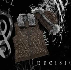 ✩.*˚y2k ファー ダウンベスト 光沢 短丈 ギャル男 お兄系✩.*˚