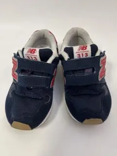 new balance 313 ネイビー/レッド ベロクロシューズ　17㎝