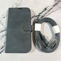 Spigen iPhone 15 Pro ケース 手帳型 ショルダー ストラップ
