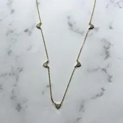 ゴールド ハート型ネックレス 調整可能