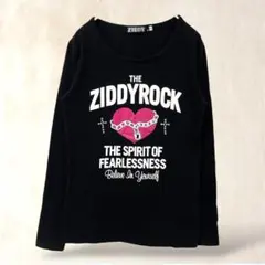 ZIDDY ジディ　長袖カットソー　F　黒系　Uネック　カジュアル　プリントのサムネイル