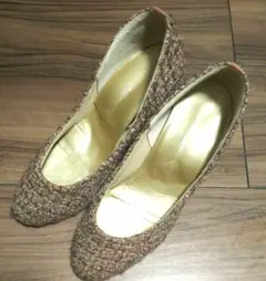 ヴェリココ パンプス(20.5cm)ピンクツイード調