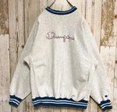 90s リバースウィーブ　刺繍タグ　チャンピオン　センター刺繍ロゴ