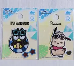 日焼けポチャッコ バツ丸 ワッペンシール セット