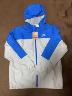 【NIKE】ナイロンジャケット　キッズMサイズ　青×グレー　新品未使用