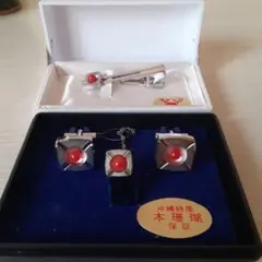 沖縄特産 本珊瑚タイピンセット