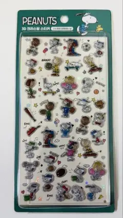 韓国 PEANUTS スヌーピー ボンボンドロップシール3Dシール