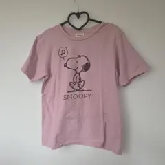 PEANUTS スヌーピー 半袖Tシャツ ピンク Sサイズのサムネイル