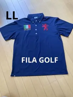 FILA GOLF 半袖 ポロシャツ ネイビー　LL 国旗のサムネイル
