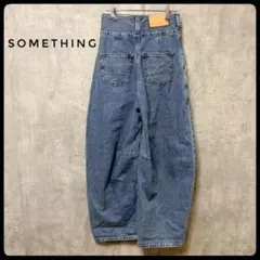 SOMETHING　バルーンデニム　SA1008　ハイウエスト　ワイド　S