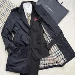 希少✨️バーバリーロンドン メガチェック スタンドカラーコートライナー付き M