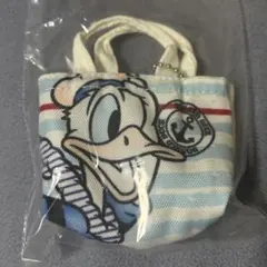 ドナルドダック ディズニーキャラクター シークレットトートバッグ ミニボーダー柄