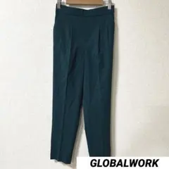 ˖ ࣪⊹グローバルワーク オフィスパンツ ゆったり スラックス カジュアル 深緑